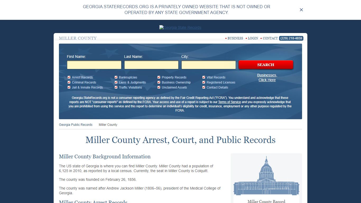 Miller County Arrest, Court, and Public Records